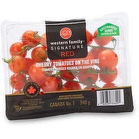Western Family - Signature Red Cherry Tomatoes on the Vine, 340 Gram