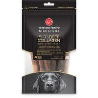 Western Family - Beef Collagen Dog Chew Treat 5-7", 4 Each