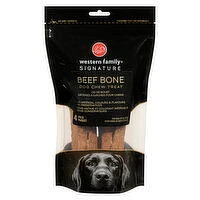 Western Family - Beef Bone Dog Chew Treat, 4 Each
