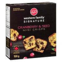 Western Family - Signature Mini Crisps, Cranberry & Seed, 150 Gram