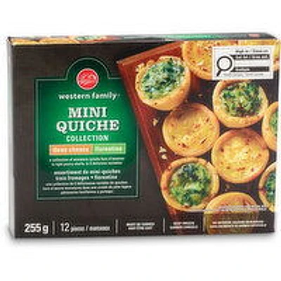 Western Family - Mini Quiche Collection - Three Cheese, Florentine, 255 Gram