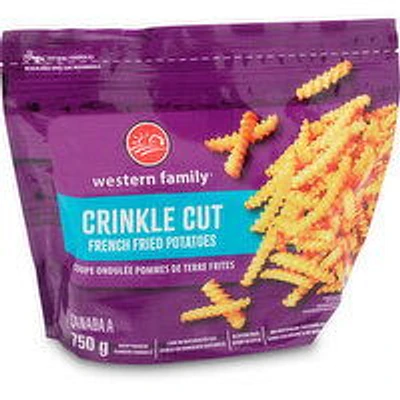 Western Family - Crinkle Cut French Fried Potatoes, 750 Gram