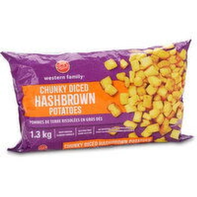 Western Family - Chunky Diced Hashbrown Potatoes, 1.3 Kilogram