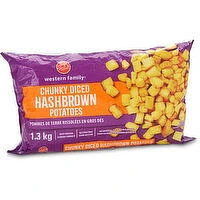 Western Family - Chunky Diced Hashbrown Potatoes, 1.3 Kilogram