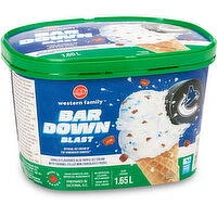 Western Family - Vancouver Canucks Bar Down Blast Ice Cream, 1.65 Litre