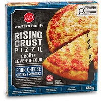 Western Family - Rising Crust Four Cheese Pizza, 660 Gram