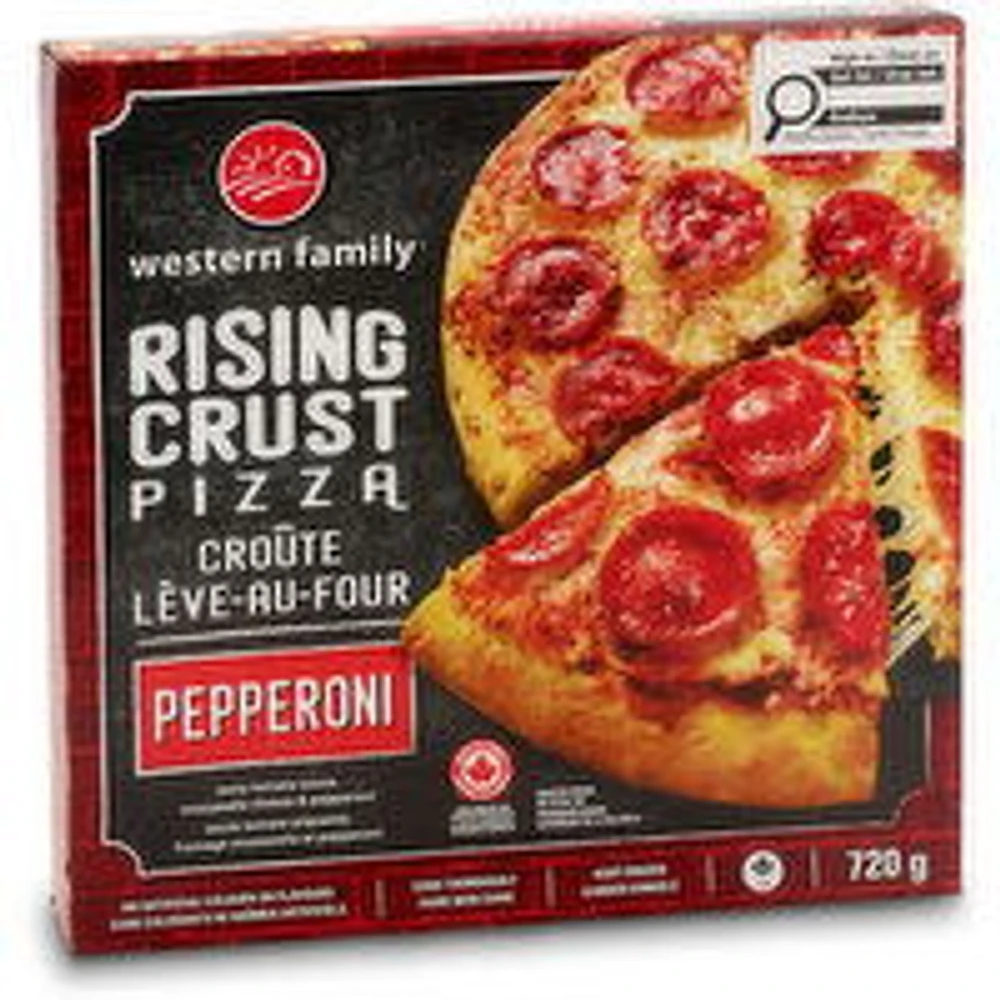 Western Family - Rising Crust Pepperoni Pizza, 720 Gram