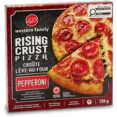 Western Family - Rising Crust Pepperoni Pizza, 720 Gram