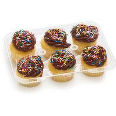 Bake Shop - Vanilla Cupcakes w Smooth & Silky Icing, 6 Each