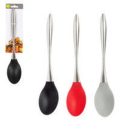 L Gourmet - SS Silicone Spoon, 1 Each