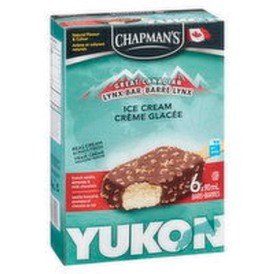 Chapman's - Yukon Ice Cream Bars - French Vanilla & Almond, 6 Each