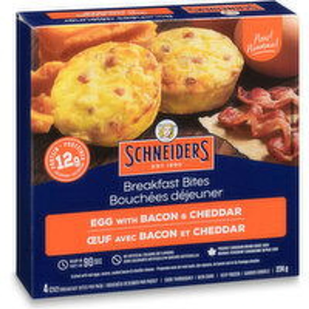 Schneiders - Breakfast Bites, Egg with Bacon & Cheddar, 4 Pack, 224 Gram