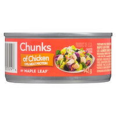 Maple Leaf - Chunks of Chicken, 19% Meat Protein, 142 Gram
