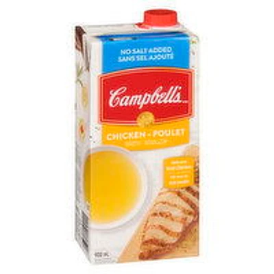 Campbell's - Chicken Broth - No Salt Added, 900 Millilitre