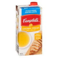 Campbell's - Chicken Broth - No Salt Added, 900 Millilitre