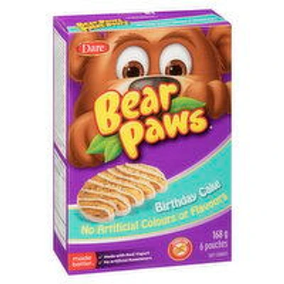 Dare - Bear Paws, Birthday Cake Cookies, 6 Each