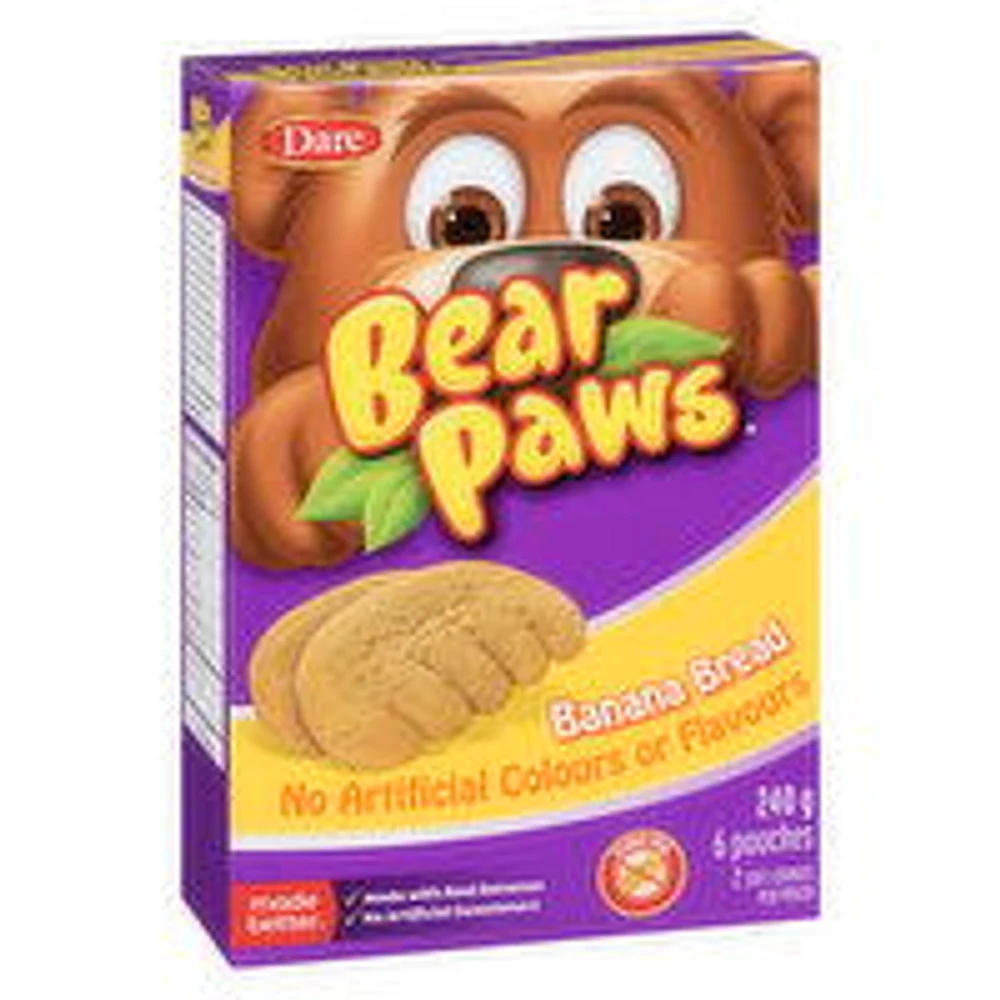 Dare - Bear Paws, Banana Bread, 6 Each