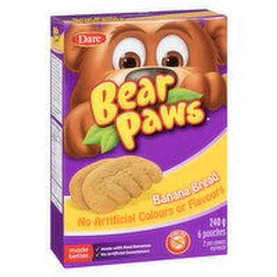 Dare - Bear Paws, Banana Bread, 6 Each