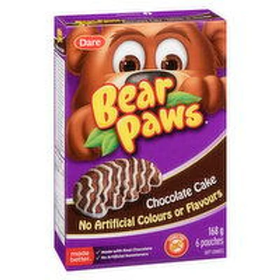 Dare - Bear Paws Soft Cookies, Chocolate Cake 6 Pack, 168 Gram