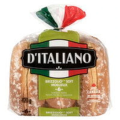 D Italiano - Brizzolio Sausage Buns, 6 Each