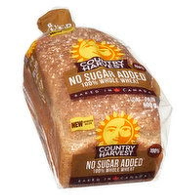 Country Harvest - Whole Wheat Bread No Sugar Added, 600 Gram