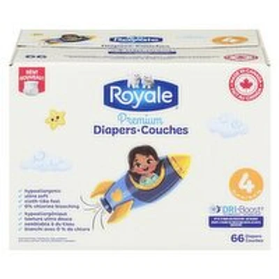Royale - Premium Baby Diapers Size4, 66 Each