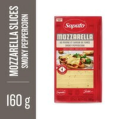 Saputo - Smoky Peppercorn Sliced Mozzarella Cheese, 160 Gram