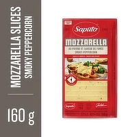Saputo - Smoky Peppercorn Sliced Mozzarella Cheese, 160 Gram