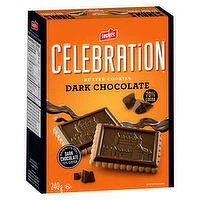 Leclerc - Celebration Butter Cookies,  Dark Chocolate, 240 Gram