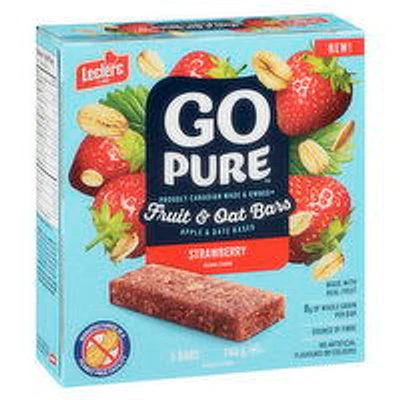 Go Pure - Fruit Oat Bar Strawberry, 5 Each