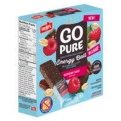 Go Pure - Energy Ball in a Bar Raspberry Burst, 5 Bars, 5 Each