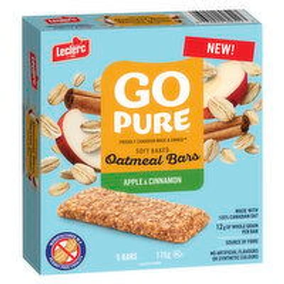 Go Pure - Soft Baked Oatmeal Bars, Apple & Cinnamon, 5 Each