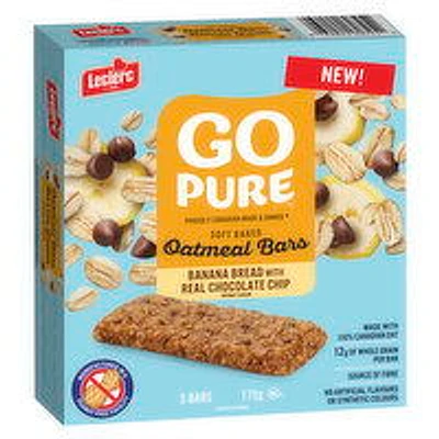 Go Pure - Banana Bread with Real Chocolate Chip Oatmeal Bars, 5 Each