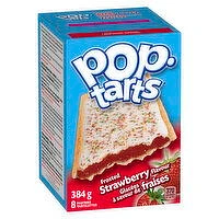 Kellogg's - Pop-Tarts Frosted Strawberry Flavour, 8 Pack, 384 Gram