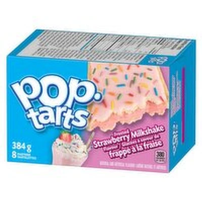 Kellogg's - Pop-Tarts Frosted Strawberry Milkshake, 8 Pack, 384 Gram