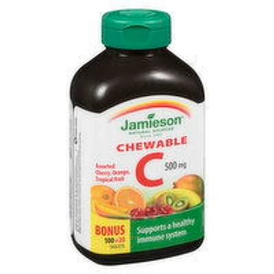 Jamieson - Chewable Vitamin C 500mg Tablets, 120 Each