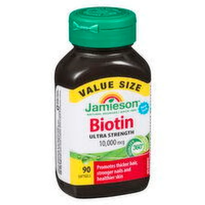 Jamieson - Biotin 10,000mcg Value Size, 90 Each