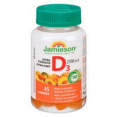 Jamieson - Vitamin D3 Peach Gummy, 45 Each