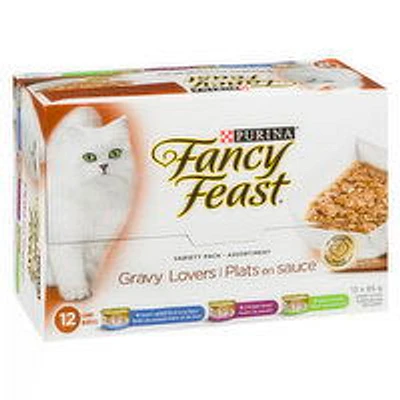 Purina - Fancy Feast Gravy Lovers Variety Pack, Wet Cat Food, 12 Each