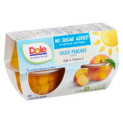 Dole - Diced Peaches in Water No Sugar Added, 4 Each