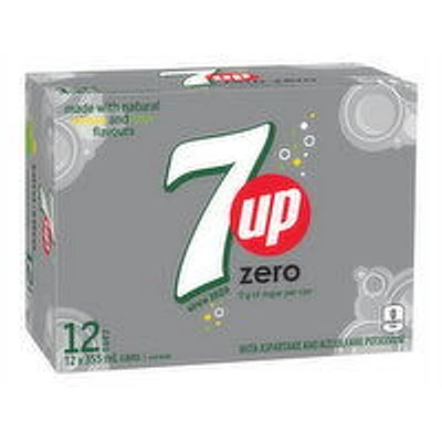 7UP - Zero, 12 Each
