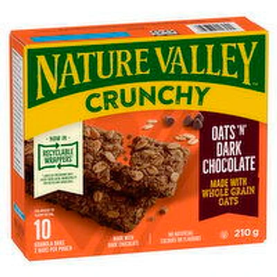 Nature Valley - Crunchy Granola Bars, Oats 'n' Dark Chocolate, 10 Each