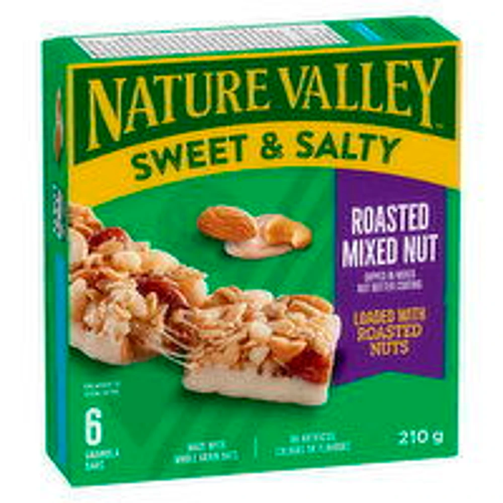 Nature Valley - Sweet & Salty Granola Bars, Roasted Mixed Nut, 6 Each