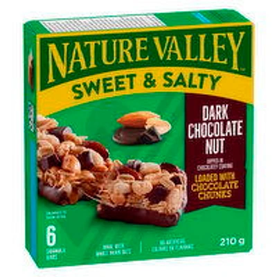 Nature Valley - Sweet & Salty Granola Bars, Dark Chocolate Nut, 6 Each