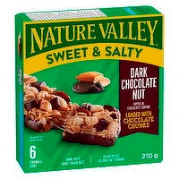 Nature Valley - Sweet & Salty Granola Bars, Dark Chocolate Nut, 6 Each
