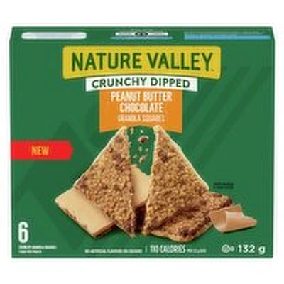 Nature Valley - Crunchy Dipped Peanut Butter Chocolate Granola Squares, 6 Each