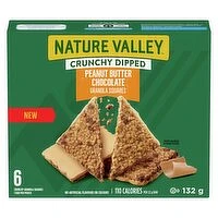 Nature Valley - Crunchy Dipped Peanut Butter Chocolate Granola Squares, 6 Each