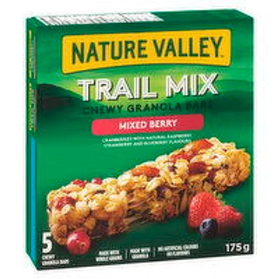 Nature Valley - Trail Mix Chewy Granola Bars, Mixed Berry, 5 Pack, 175 Gram