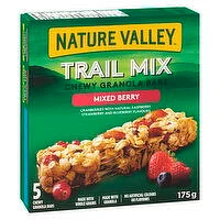Nature Valley - Trail Mix Chewy Granola Bars, Mixed Berry, 5 Pack, 175 Gram