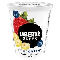 Liberte - Greek Yogurt, Strawberry Banana % M.F., 650 Gram